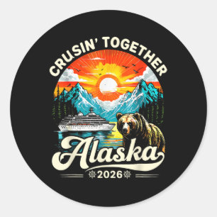 Adesivo Redondo Alaska Cruise 2026 Matching Family Friends Group A