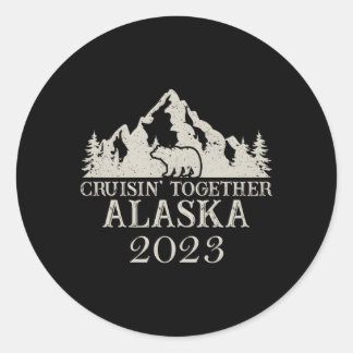 Adesivo Redondo Alaska Cruising Juntos 2023 Family Reunion Cruis
