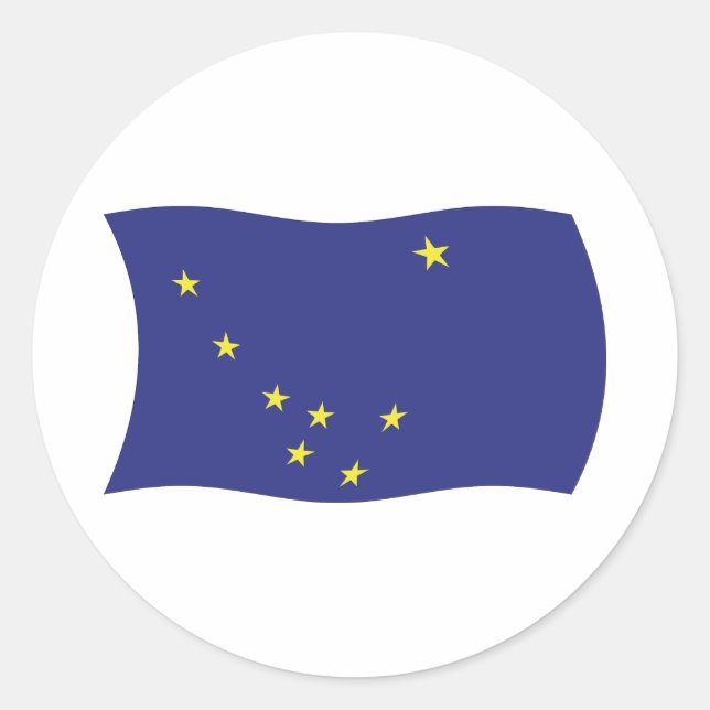 Adesivo Redondo Alaska Flag Sticker (Frente)