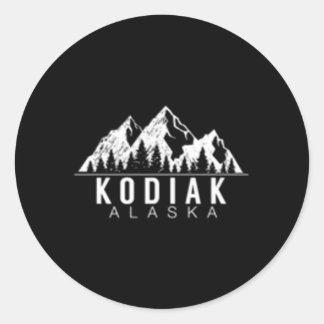 Adesivo Redondo Alaska Gif Kodiak Alaska