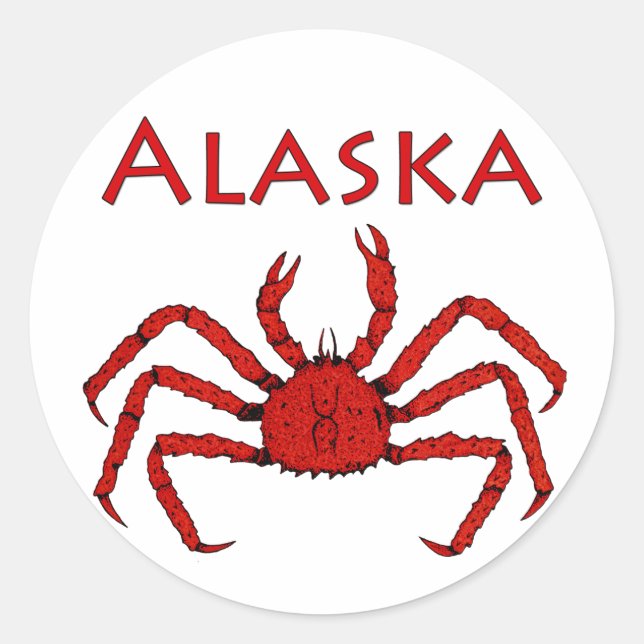 Adesivo Redondo Alaska King Crab (Frente)