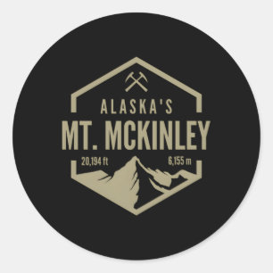 Adesivo Redondo Alaska Mt Mckinley