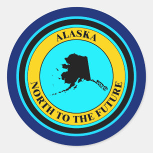 ADESIVO REDONDO ALASKA NORTH TO THE FUTURE