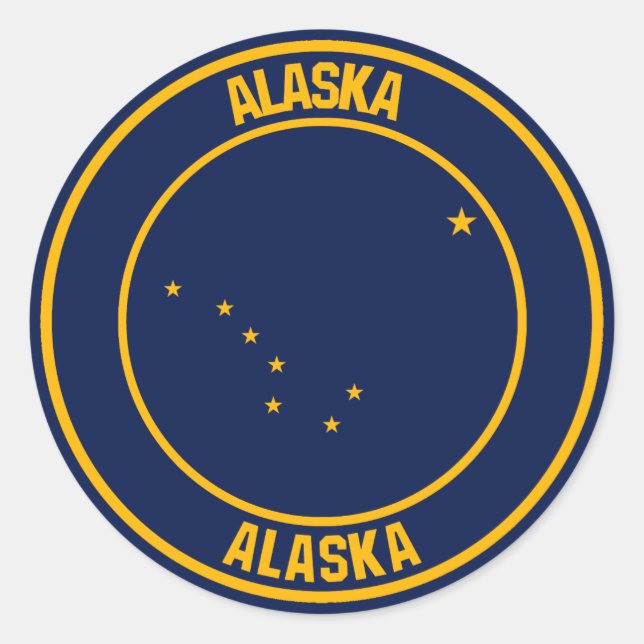 Adesivo Redondo Alaska Round Emblem (Frente)