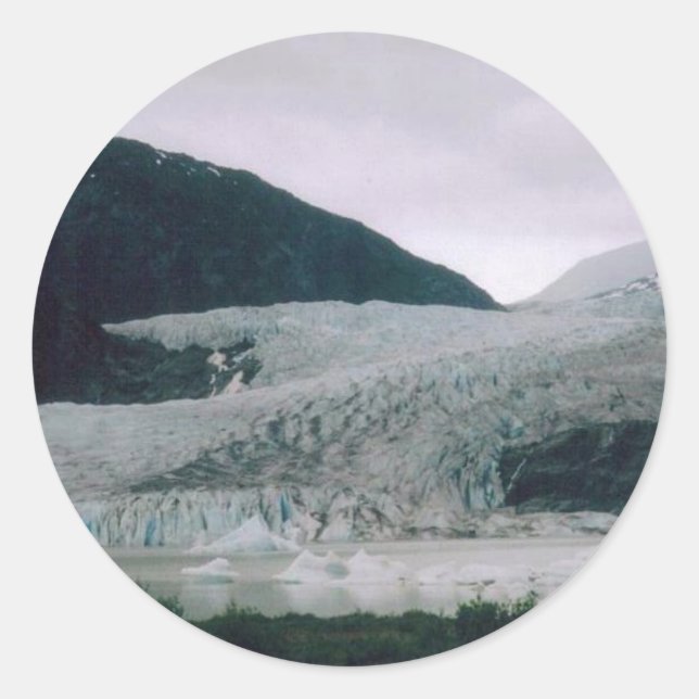 Adesivo Redondo Alaskan Glacier (Frente)