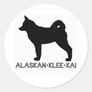 Adesivo Redondo Alaskan Klee Kai Sticker