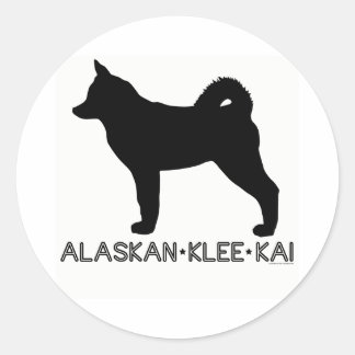 Adesivo Redondo Alaskan Klee Kai Sticker