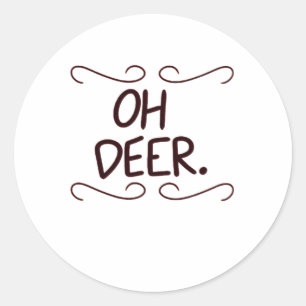 Adesivo Redondo Alastor Oh Deer Arte Criativo Design