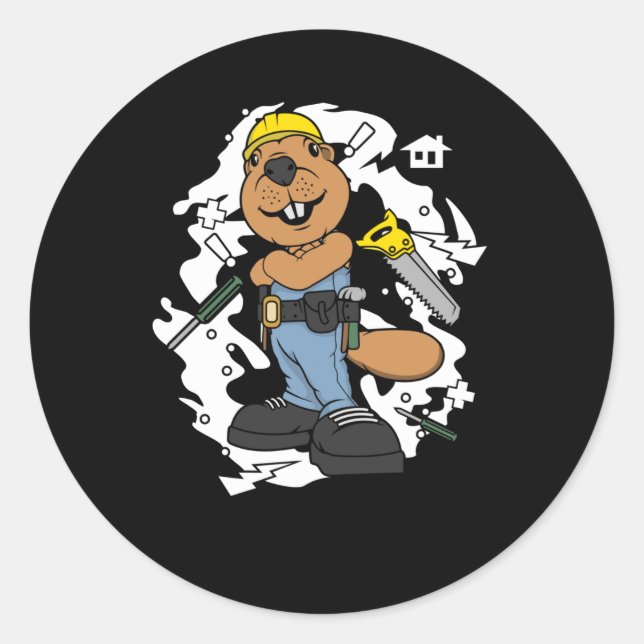 Adesivo Redondo Alavancar o Construtor (Frente)