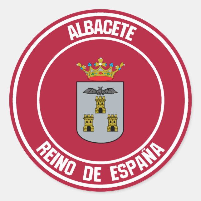Adesivo Redondo Albacete Round Emblem (Frente)