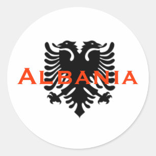 Adesivo Redondo Albanês Eagle Sticker