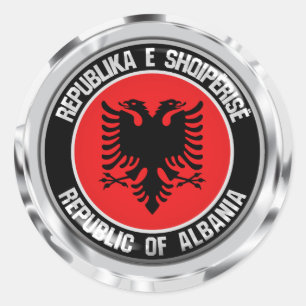Adesivo Redondo Albania Round Emblem