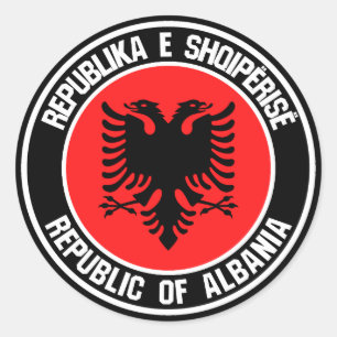 Adesivo Redondo Albânia Round Emblem