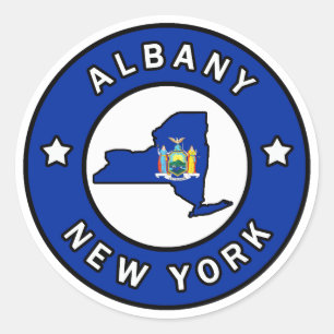 Adesivo Redondo Albany New York