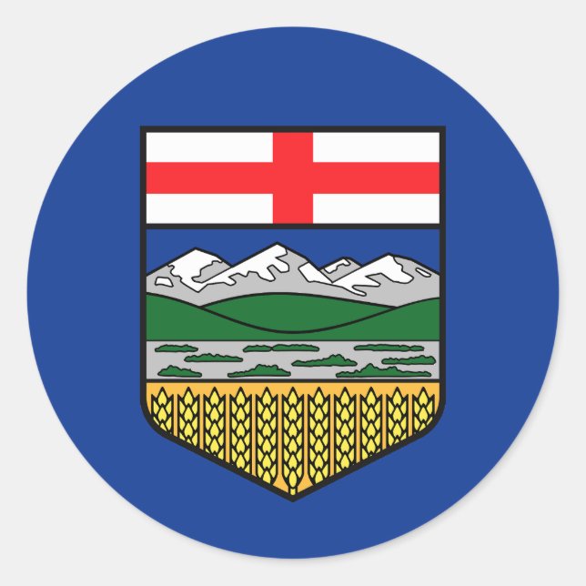 Adesivo Redondo Alberta Flag (Frente)
