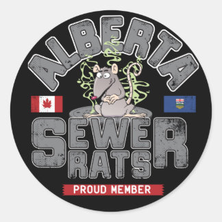 Adesivo Redondo Alberta Sewer Rats Round Sticker