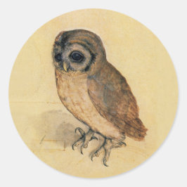 Adesivo Redondo Albrecht Durer, A Pequena Coruja