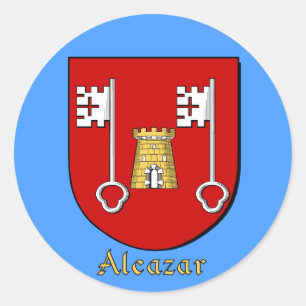 Adesivo Redondo Alcazar Family Shield Stickers