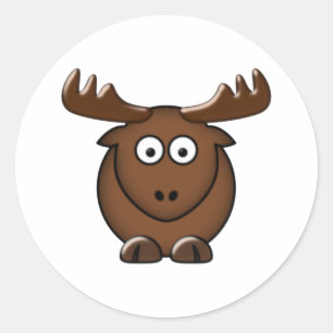 Adesivo Redondo Alce moose