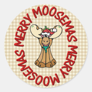 Adesivo Redondo alces alegres dos moosemas