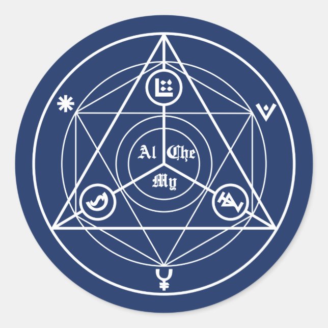 Adesivo Redondo Alchemy manifesto (Frente)