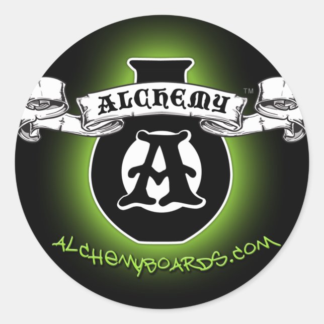 Adesivo Redondo Alchemy Sticker Verde (Frente)