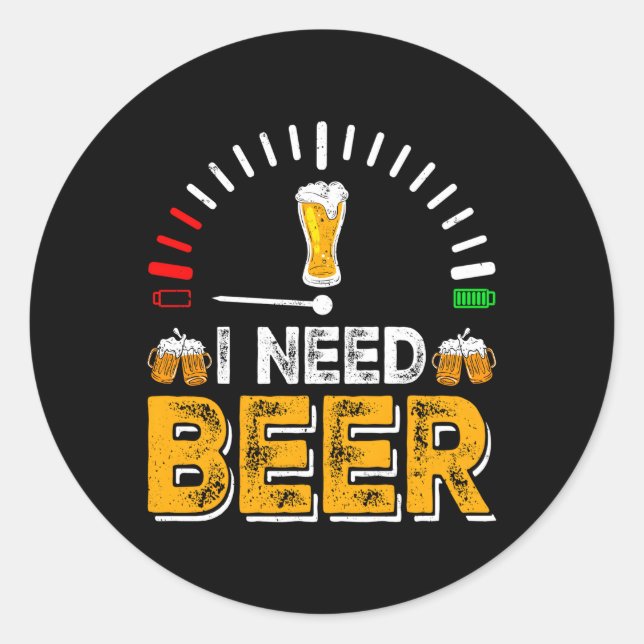 Adesivo Redondo Álcool Drivers de Bebendo de Cerveja (Frente)