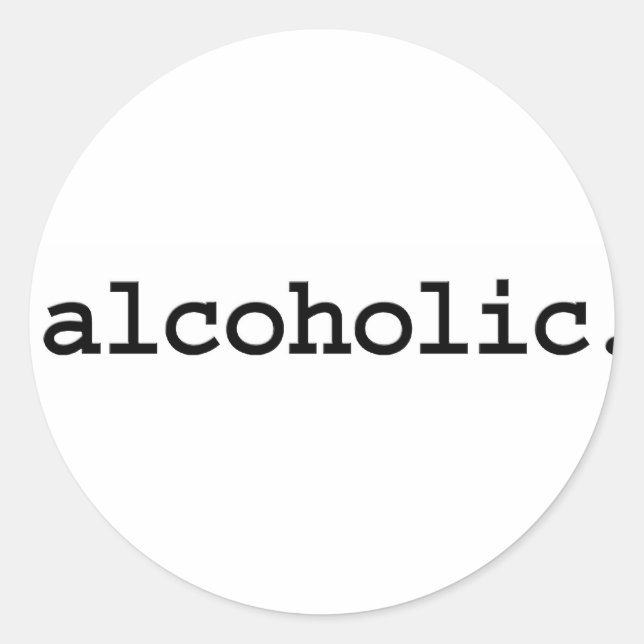 Adesivo Redondo alcoólico. (Frente)