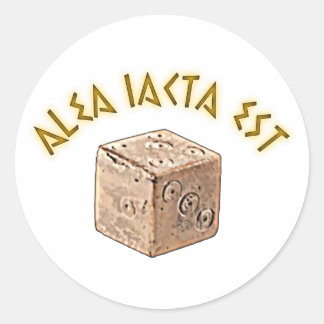 Adesivo Redondo alea iacta est