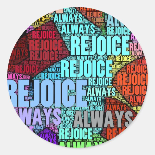 Adesivo Redondo Alegra-te! (Frente)