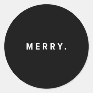 Adesivo Redondo Alegre. Roupas de rua com humor seco e Natal minim