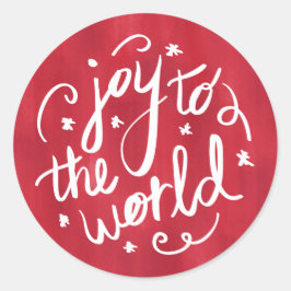 Adesivo Redondo Alegria ao Feriado Vermelho Mundial