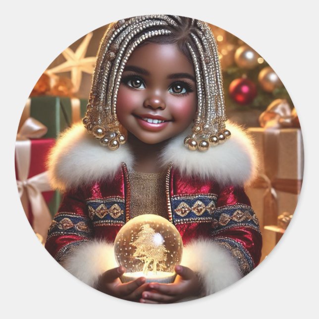 Adesivo Redondo Alegria de Natal (Frente)