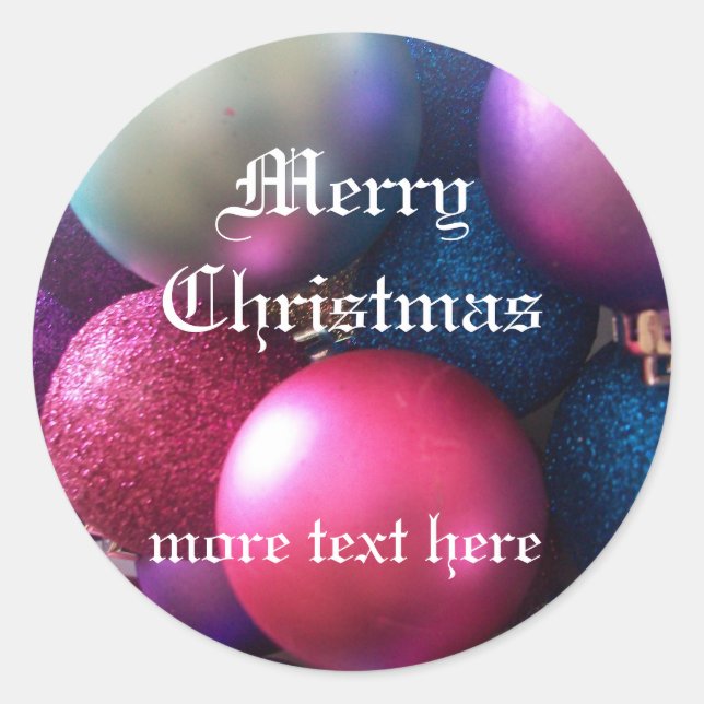 Adesivo Redondo Alegria de Natal (Frente)