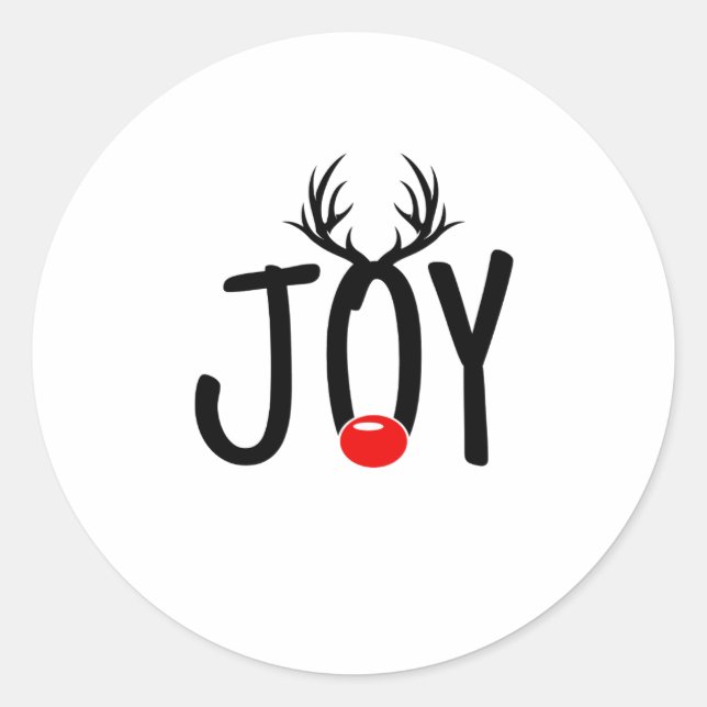 Adesivo Redondo Alegria de Natal (Frente)