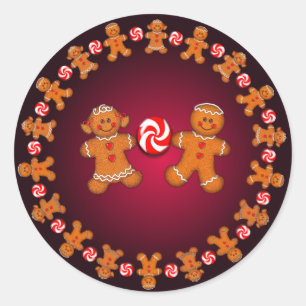 Adesivo Redondo ALEGRIA, MIÚDOS do PÃO-DE-ESPÉCIE & DOCES por