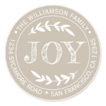 Alegria Moderna de Natal Rústico Endereço de Devol