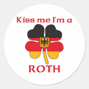 Adesivo Redondo Alemães personalizados beijam-me que eu sou Roth