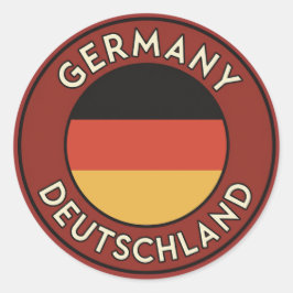 Adesivo Redondo Alemanha, deutschland