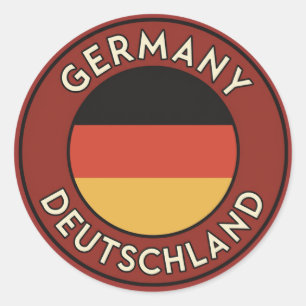 Adesivo Redondo Alemanha, deutschland