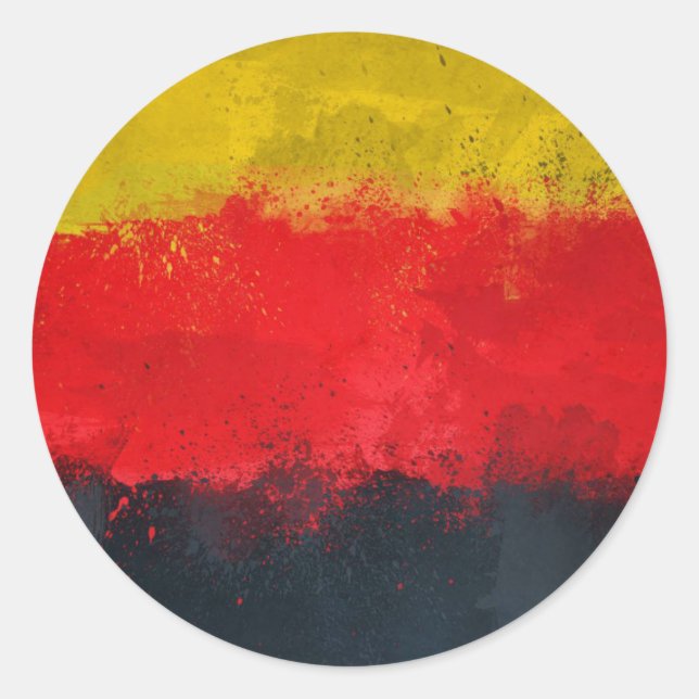 Adesivo Redondo Alemanha Sticker (Frente)