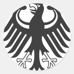 Adesivo Redondo Alemão Bundesadler