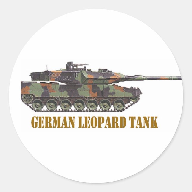 ADESIVO REDONDO ALEMÃO LEOPARD TANK. (Frente)