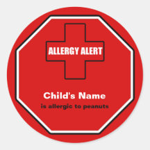 Alergia amendoins Alerta médico Vinheta Sml person