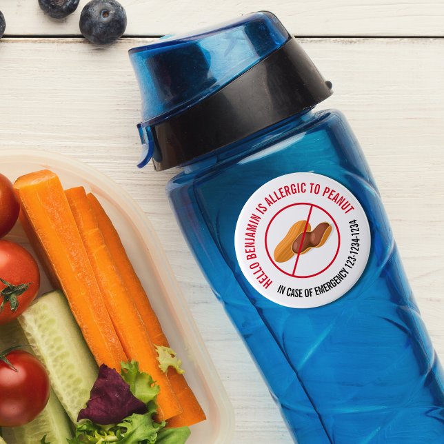 Adesivo Redondo Alergia ao amendoim (Criador carregado)