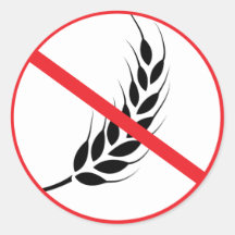 Alergia ao trigo Vinheta redonda Clássica Celiac C