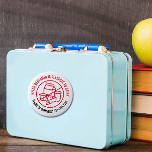 Adesivo Redondo Alergia aos produtos láteos