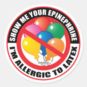 Adesivo Redondo Alergia do látex