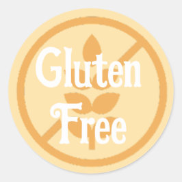 Adesivo Redondo Alergia Livre De Gluten Advertência Sobre A Doença