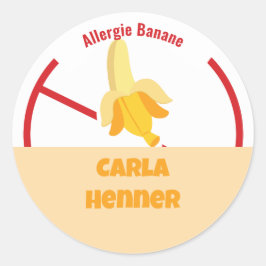 Adesivo Redondo Alergie Banane Classic Round Sticker